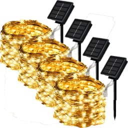 Outdoor Solar String Light LED Fairy Garland Copper Wire Light Garden Yard Party Christmas Decoration Lamp 8 Mode
