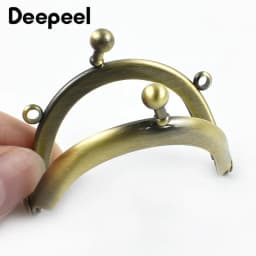 2/5Pcs Deepeel 5cm Metal Frame Kiss Clasp Lock for Mini Purse Handbag Wallet Smooth Handle DIY Handmade Bags Handware Accessory