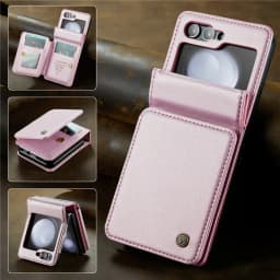 EUCAGR Luxury Magnetic Wallet PU Leather Case For Samsung Galaxy Z Flip 5 6 7 Card Solt Holder Pocket Cover For Galaxy Z Flip7 5