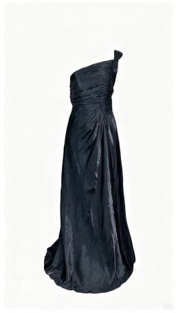Women's Elegant Olive Green Evening Gown One Shoulder Ruched Waist Side Slit Satin Train Dubai Wedding Prom Formal Maxi Dress