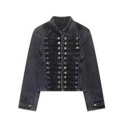 New Vintage Denim Jacket For Women Solid Round Neck Slim Fit Short Jackets 2026 Spring Lady Daily High Street Outerwears