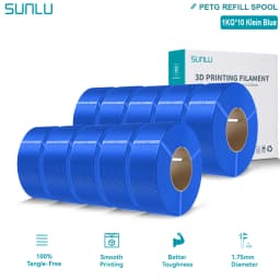 SUNLU PLA/PETG/PLA PLUS 3D Filament Refill 1.75mm Neatly Wound 3D Filament Bundle Refill for Most Brand Reuseable Spool 10KG