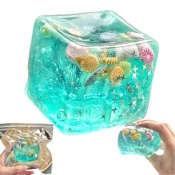 Squishy Ocean Ice Cube Fidget Toys Stress Relief Ball for Adults Anxiety Slow Rise Sensory Toys for Autism ADHD Relax Gift