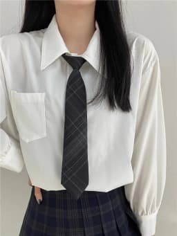 Brown retro tie women's fruit green coffee handmade casual shirt candy colored trendy versatile tie