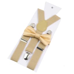 Adjustable Elastic Leather Suspenders Bowtie Set Men Women Baby Blue Braces Straps For Wedding Y-Back Shirt Accessories Gift