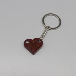 3176 DIY Heart Key Ring Necklace Toys for Children Coupling Plate 2x3 with Rounded End and Pin Hole MOC Building Block Brick