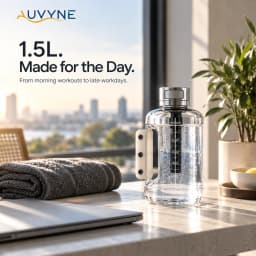 Hydrogen Water Bottle 1.5L Portable Hydrogen Rich Water Generator Large Capacity Sports Cup for Gym Outdoor Fitness