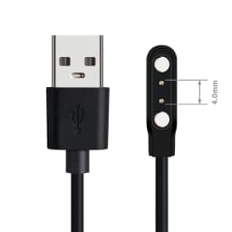 Universal 2Pin 4mm 7.62mm 4Pin Strong Magnetic Charge Cable USB Charging Line Cord Black White for Smart Watches