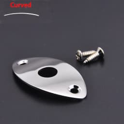 Flat / Curved Stainless Steel Jack Plate( Made in Japan by GOTOH) With Epi Output Jack(made in korea) For Electric Guitar Bass