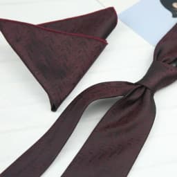 2pcs Neck Ties Set New Arrival Wine Red Striped Neckties Formal Business Khaki Dots Floral Pocket Square Wedding Shirt Cravat