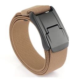 38mm Wide/ 1-1/2 in Black Elastic Tactical Belt for Men Stretch Jeans Designer Fashion Belt Adjustable Buckle Unisex Waist Belt