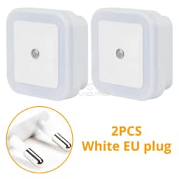 1/2/4PCS LED Wireless Sensor Night Light EU US Plug Mini Square For Baby Children Living Room Bedroom Corridor Lighting Lamps