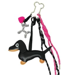 Dachshund Keychain Leather Bag Strap Personalized Car Pendant Miu Style Handbag Accessory for Women