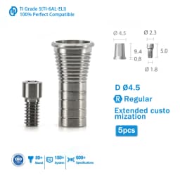 5PCS Dental Medical Laboratory Universal Dentium Composite Base Oral Care Accessories Disposable Transfer Rod Sealing Screw Tool