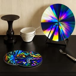 Holographic Coaster Molds for Epoxy Resin DIY Light and Shadow Christmas Snowflake Cup Mat Silicone Mold Storage Tray
