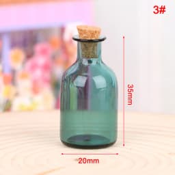 1Pc 1:12 Dollhouse Miniature Vase Glass Candy Jar Simulation Candy Bottle Flower Plant Vases Model Doll House Decor Toy