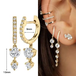 925 Sterling Silver Ear Needle Crystal Zircon Tassel Pendant Hoop Earrings Retro Small Fragrance Style High Jewelry Women Gifts