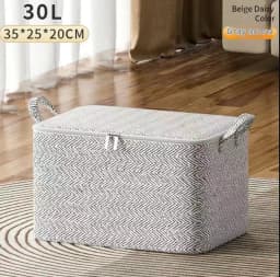 220L Big Size Clothes Storage Box With Cover Large Laundry Basket Organizer Bag For Baby Foldable