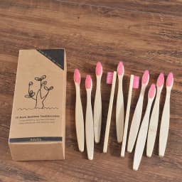 10Pcs Bamboo Toothbrush Eco Friendly Wooden Tooth Brush BPA Free Soft Bristle Tip Charcoal Adults Oral Care Toothbrushes
