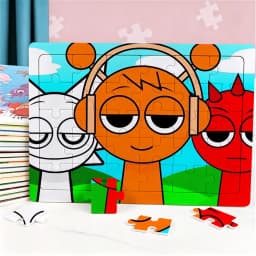 30pcs Sprunkis Multi-Character Themed Jigsaw Puzzle Family Birthday Party Puzzle Educational Learning Toys Gift for Birthdays