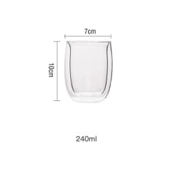 2/4pcs Glass Coffee Cup Set Double Walled Glass Mug Heat-resistant Milk Espresso Cup Cappuccino Mug Juice Tea Cup 240/300ML
