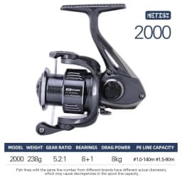 TSURINOYA Long Casting Versatile Spinning Reel METIS 1000 2000 3000 5.2:1 Gear Ratio Coil Pike Bass Freshwater Saltwater Wheel