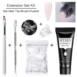 MTSSII 20m Extension Nail Gel Set Manicure Set Finger Quick Buliding Extension Gel Nail Polish Kit Soak Off UV Gel LED Nail Art