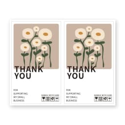 50PCS 5x10cm Rectangle Self-adhesive Thank You Sticker For Small Business Gift Box Seal Label Greeting Package Wholesale Supply
