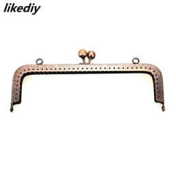 20 Pcs/Lot 20 CM Large Size Square Embossing Metal Purse Frame Kiss Clasp Bead Head DIY Bag Accessory 5 Colors