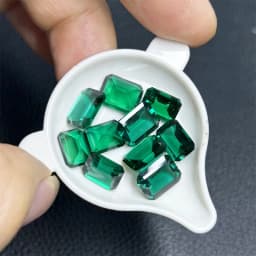 Top Quality Lab Grown Zambia Gemstone Emerald Shape Loose Gemstones Colombia For Jewelry Making with AGL Certificate