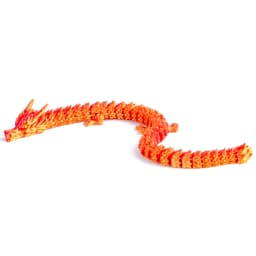 22cm Colorful 3D Printed Dragon Toy with Movable Joints And Tail - Funny Poseable Figure for Gags Christmas Pranks Novelty Gift