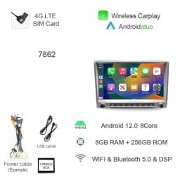 7862 720P Auto Android 13 12G+256G Car Radio GPS Player 4GB Carplay Navigation Autoradio For Porsche Cayman 911 987 Boxster 997