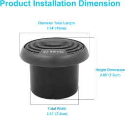 Herdio 3'' 2PCS Waterproof Marine Speakers Full Range Audio Motorcycle Speaker Stereo System With MAX Power 140W For Boat UTV