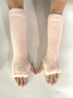 Botvotee Fall Winter Women Arm Warmers Mink-Like Velvet Fingerless Gloves Y2K Wrist Warmers