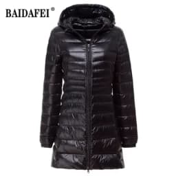 Oversized 7XL 8XL Plus Long Down Jacket Women Winter Ultra Light Down Jacket Women with Hooded Down Coat Female Big Size Coats