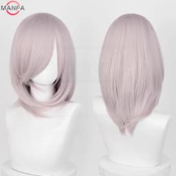40cm Medium Basic Anime Cosplay Wig Bang Blond Black White Red Pink Green Brown Gold Blue Heat Resistant Synthetic Hair Wigs