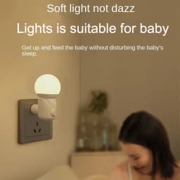 Modern Bedside Night Light Lamp Kids All Night 220V Led Lights Plug In Wall Night Lights For Bedroom EU Plug Night Lamp Romantic