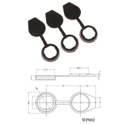 MS705/816 Waterproof Cap Cover 3pcs/set  Outdoor Accessories  For Cabinet Cam Lock Industry Cylinder