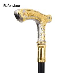 Golden White Lion Luxury Pattern Walking Stick Party Fashion Elegant Walking Stick Decorative Cospaly Cane Knob Crosier 89cm
