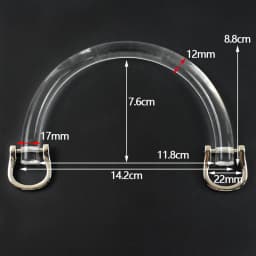 1/2/4Sets Acrylic D Shape Bag Handle with Two Metal Buckle Transparent Resin Wristband Handbag Decor Ring Frame Bags Part