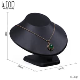 Black PU Leather Jewellery Ring Earrings Stand Holder Set Jewelry Pendant Necklace Chain Chokers Display Bust Bangle Organzier