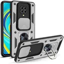Slide Camera Lens Protective Case for Xiaomi Redmi Note 9 Pro 9T 9S Note9 Car Holder Magnetic Armor Shockproof Bumper Case Cover