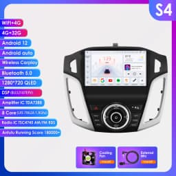 Hizpo 2 Din Android 13 Car Radios for Ford Focus 3 2011 - 2017 MK3 4G Wifi DSP Stereo Carplay Auto GPS Autoradio Nnavigatore