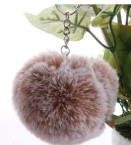 8CM Fluffy Rabbit Fur Ball Key Chain Cute Candy colors Pompom Artificial Rabbit Fur Keychain Women Car Bag Key Ring