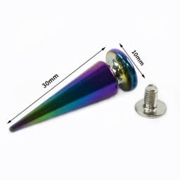 5/10/20Pcs Meetee Metal Punk Rivets Screwback Cone Studs Spikes for Leather Crafts Garment Rivet Bag Decor Nails DIY Accessories