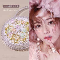 1Box Eyes Face Makeup Facial Decoration Patch Butterfly Diamond Pearl Adhesive Rhinestone Glitter Sequin DIY Nail Art Decoration