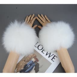 2026 New Style Fox Fur Cuff Arm Warmer Lady Bracelet Real Fur Wristband Glove High Quality Fox fur Cuffs Hot Sale Wrist Warmer