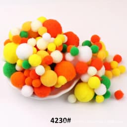 10mm To 30mm 20g Multi Size Mix Colors Pompom Fur Craft DIY Soft Pom Poms Balls Wedding Decoration Glue on Cloth Accessories