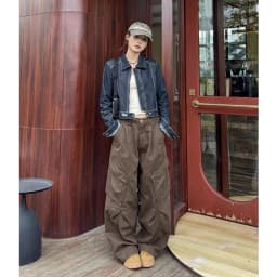 American Style Pure Cotton Work Pants Women's Spring Autumn Loose Straight Jazz Dance Wide Leg Floor-Length Pants