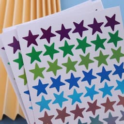 5 sheets Glitter Star Stickers for Kids School Teacher Reward Sticker Cute Gifts Party Decor Business Label Scrapbooking Sticker